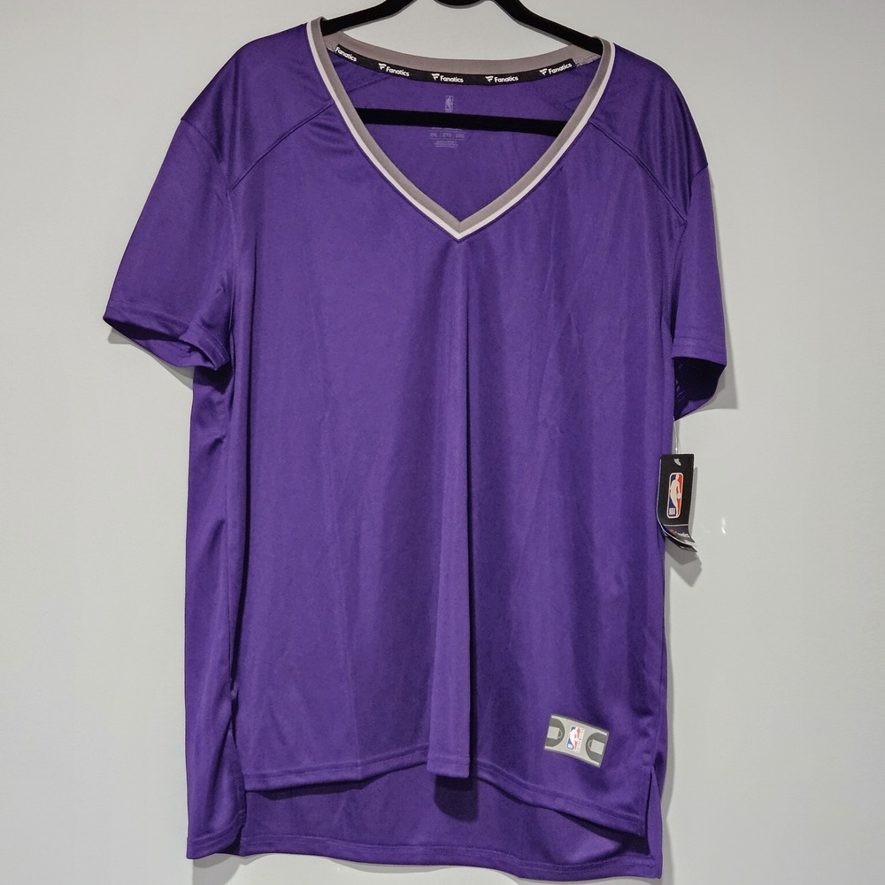 Fanatics NBA Women's Size 2XL‎ FastBreak Road Jersey Blank Purple V Neck NWT